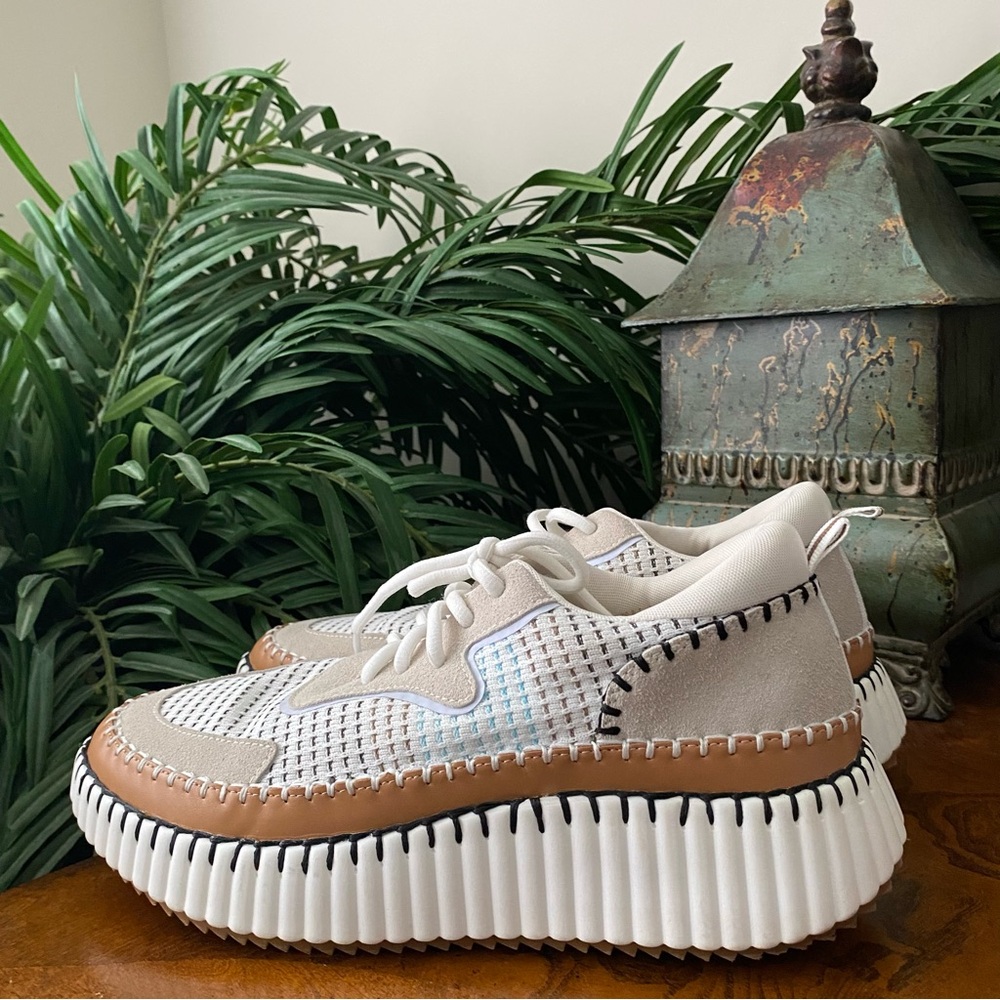 Cozzy Girl Coachel Women’s Woven Knit Chunky Wedge Platform Fashion Sneakers